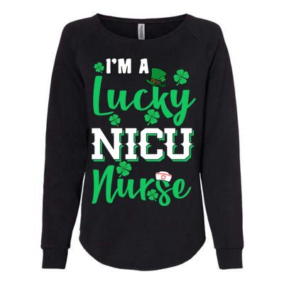 I'm A Lucky Nicu Nurse St Patrick's Day Womens California Wash Sweatshirt