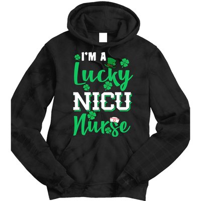 I'm A Lucky Nicu Nurse St Patrick's Day Tie Dye Hoodie