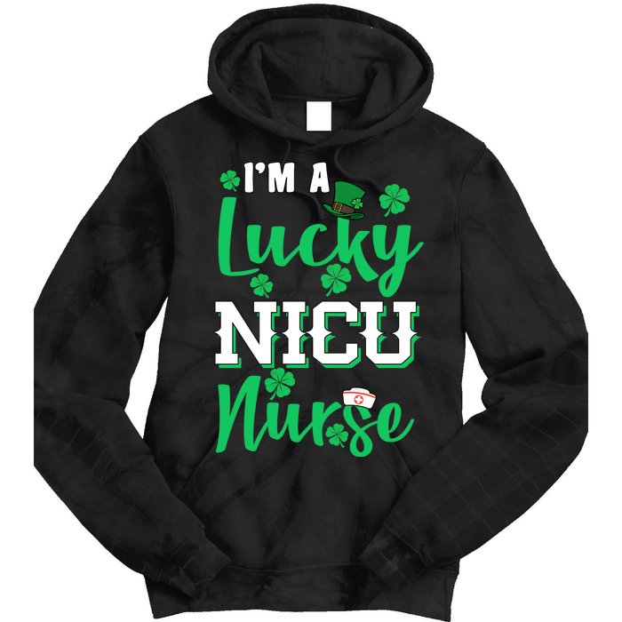 I'm A Lucky Nicu Nurse St Patrick's Day Tie Dye Hoodie