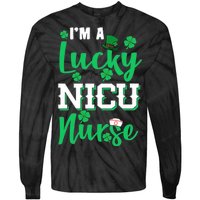 I'm A Lucky Nicu Nurse St Patrick's Day Tie-Dye Long Sleeve Shirt