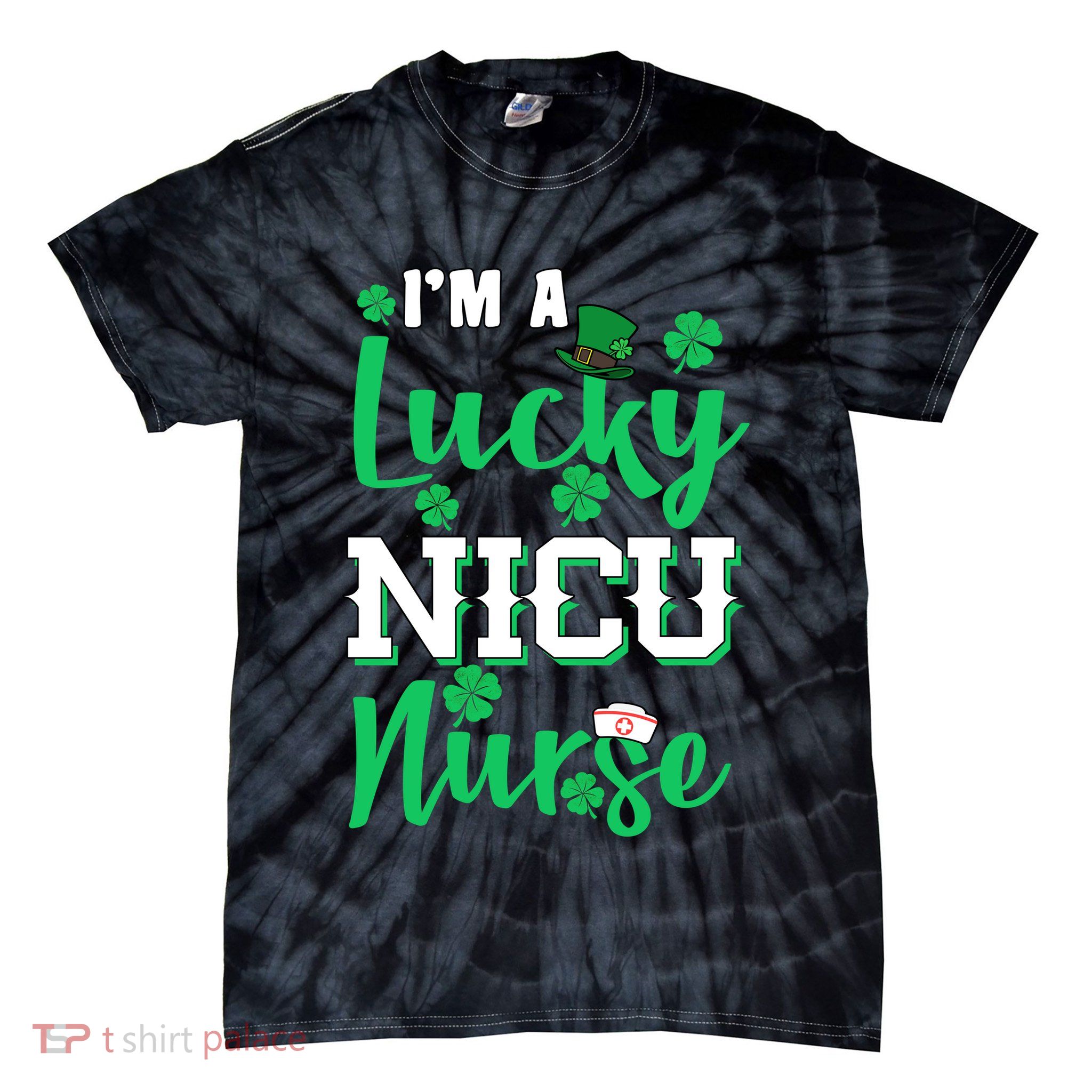 I'm A Lucky Nicu Nurse St Patrick's Day Tie-Dye T-Shirt