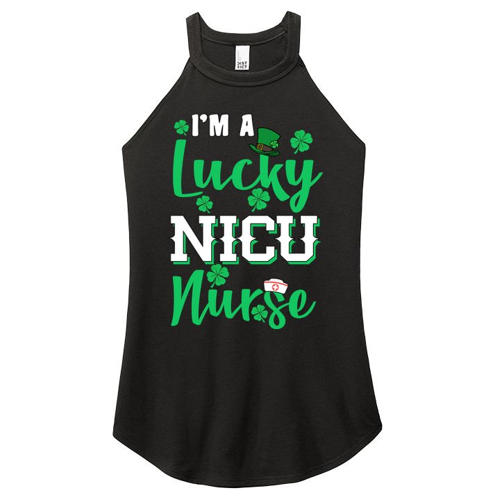 I'm A Lucky Nicu Nurse St Patrick's Day Women's Perfect Tri Rocker Tank