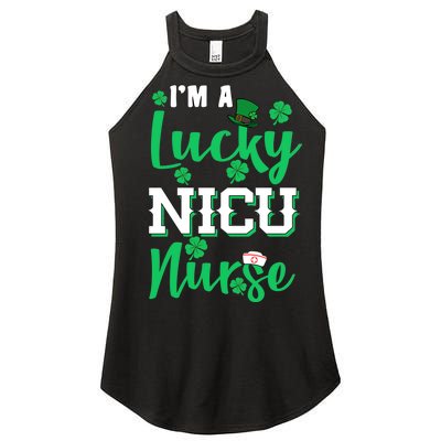 I'm A Lucky Nicu Nurse St Patrick's Day Women’s Perfect Tri Rocker Tank