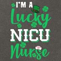 I'm A Lucky Nicu Nurse St Patrick's Day Cotton Canvas Backpack