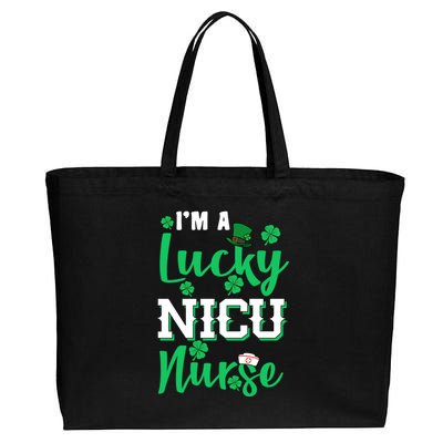 I'm A Lucky Nicu Nurse St Patrick's Day Cotton Canvas Jumbo Tote