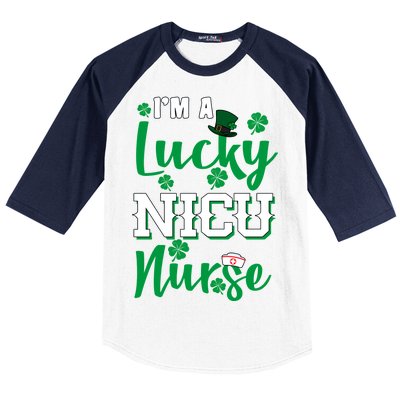 I'm A Lucky Nicu Nurse St Patrick's Day Baseball Sleeve Shirt