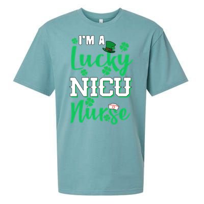 I'm A Lucky Nicu Nurse St Patrick's Day Sueded Cloud Jersey T-Shirt