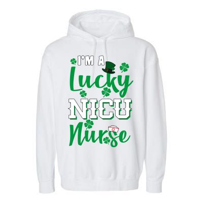 I'm A Lucky Nicu Nurse St Patrick's Day Garment-Dyed Fleece Hoodie