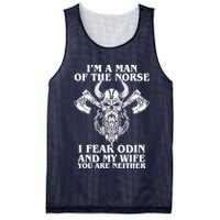I'm A Man Of the Norse I Fear Odin And My Wife You Are Neither Mesh Reversible Basketball Jersey Tank