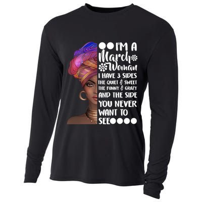 I'm A March Woman Cute Birthday Cooling Performance Long Sleeve Crew