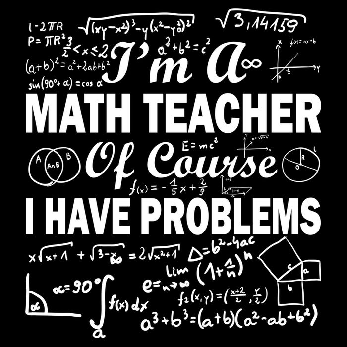 I'm A Math Teacher Of Course I Have Problems Drawstring Bag