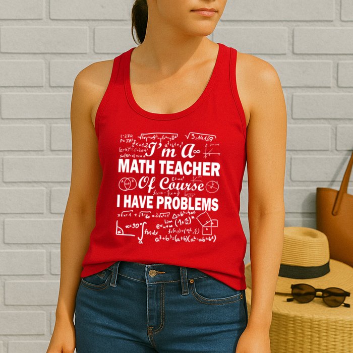 I'm A Math Teacher Of Course I Have Problems Womens Tank Top