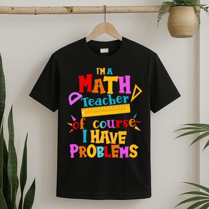 I'm A Math Teacher Of Course I Have Problems Funny T-Shirt