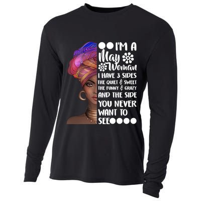 I'm A May Woman Cute Birthday Cooling Performance Long Sleeve Crew