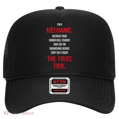 I'm A Mechanic High Crown Mesh Back Trucker Hat