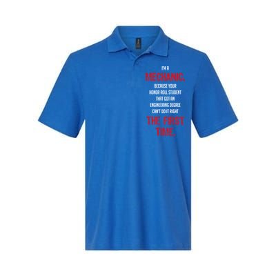 I'm A Mechanic Softstyle Adult Sport Polo