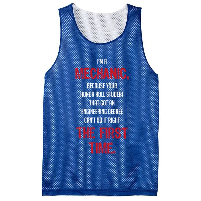 I'm A Mechanic Mesh Reversible Basketball Jersey Tank