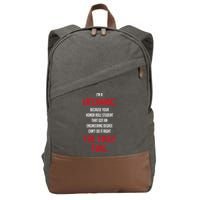 I'm A Mechanic Cotton Canvas Backpack