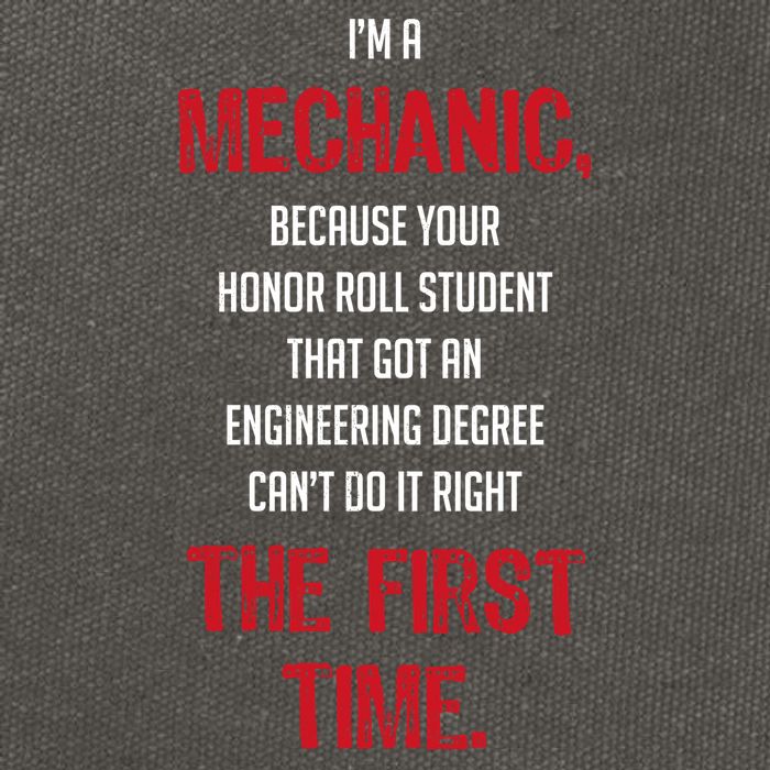 I'm A Mechanic Cotton Canvas Backpack