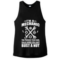 I'm A Mechanic Girl Calls When You Can't Bust A Nut Ladies PosiCharge Tri-Blend Wicking Tank