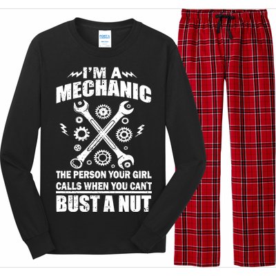 I'm A Mechanic Girl Calls When You Can't Bust A Nut Long Sleeve Pajama Set