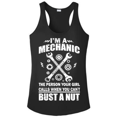 I'm A Mechanic Girl Calls When You Can't Bust A Nut Ladies PosiCharge Competitor Racerback Tank