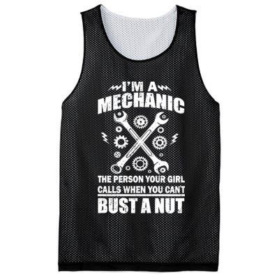 I'm A Mechanic Girl Calls When You Can't Bust A Nut Mesh Reversible Basketball Jersey Tank