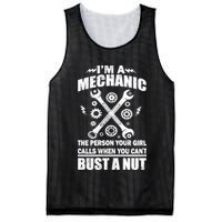 I'm A Mechanic Girl Calls When You Can't Bust A Nut Mesh Reversible Basketball Jersey Tank