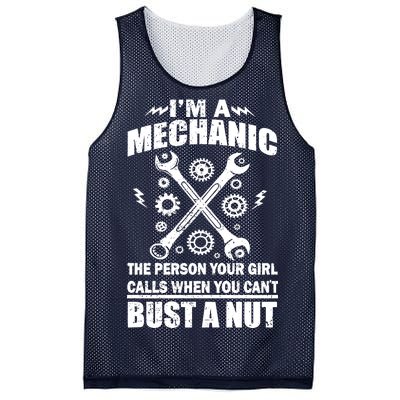 I'm A Mechanic Girl Calls When You Can't Bust A Nut Mesh Reversible Basketball Jersey Tank