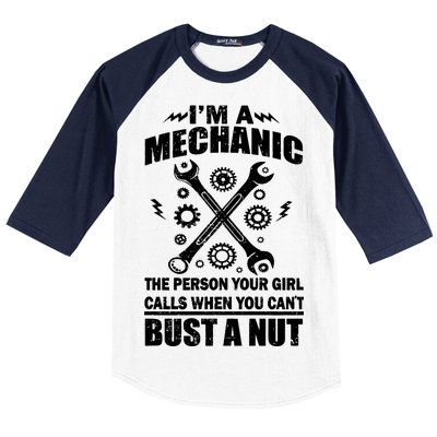 I'm A Mechanic Girl Calls When You Can't Bust A Nut Baseball Sleeve Shirt