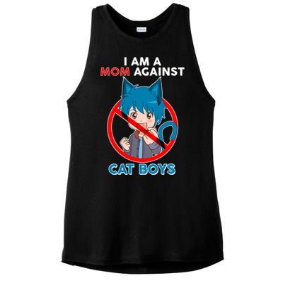 I'm A Mom Against Cat Boys Anime Cat Boys Ladies PosiCharge Tri-Blend Wicking Tank