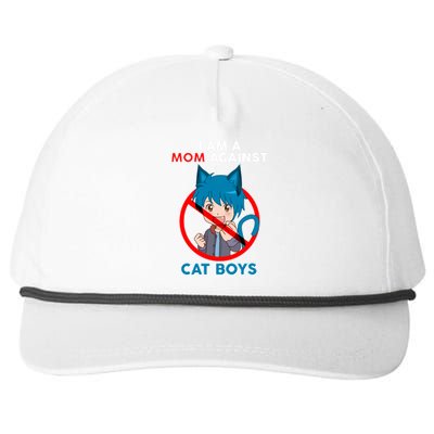 I'm A Mom Against Cat Boys Anime Cat Boys Snapback Five-Panel Rope Hat