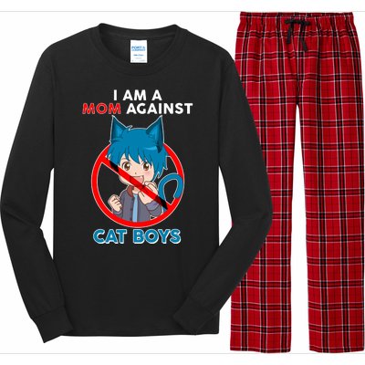 I'm A Mom Against Cat Boys Anime Cat Boys Long Sleeve Pajama Set