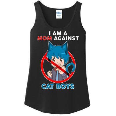 I'm A Mom Against Cat Boys Anime Cat Boys Ladies Essential Tank