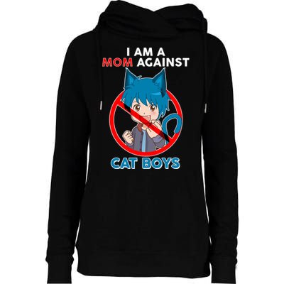 I'm A Mom Against Cat Boys Anime Cat Boys Womens Funnel Neck Pullover Hood