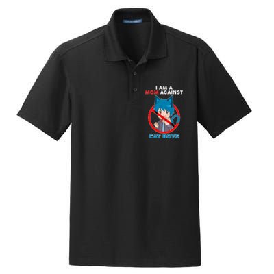 I'm A Mom Against Cat Boys Anime Cat Boys Dry Zone Grid Polo