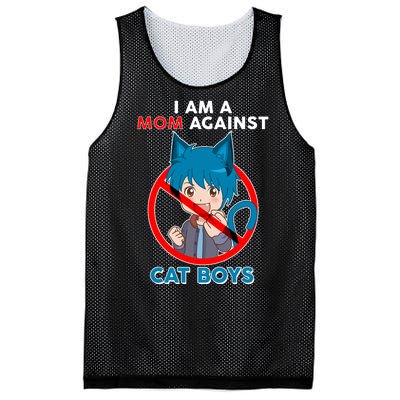 I'm A Mom Against Cat Boys Anime Cat Boys Mesh Reversible Basketball Jersey Tank