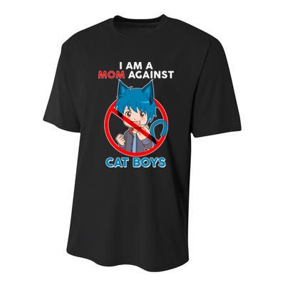 I'm A Mom Against Cat Boys Anime Cat Boys Youth Performance Sprint T-Shirt