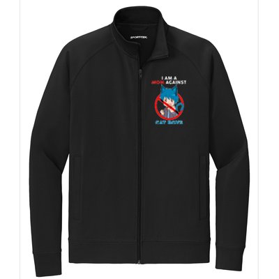 I'm A Mom Against Cat Boys Anime Cat Boys Stretch Full-Zip Cadet Jacket