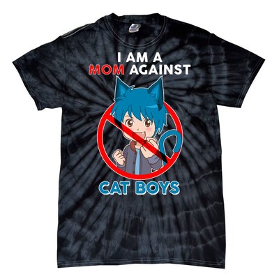 I'm A Mom Against Cat Boys Anime Cat Boys Tie-Dye T-Shirt