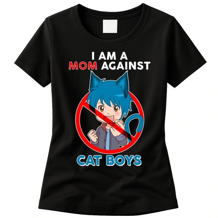 I'm A Mom Against Cat Boys Anime Cat Boys Women's T-Shirt