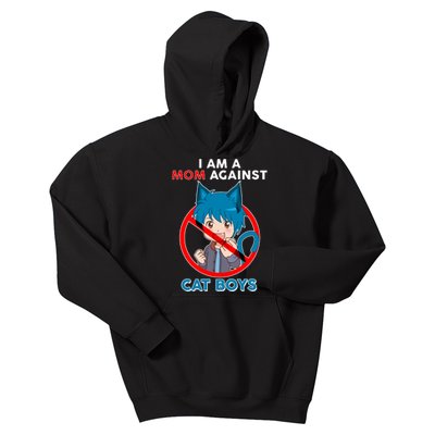 I'm A Mom Against Cat Boys Anime Cat Boys Kids Hoodie