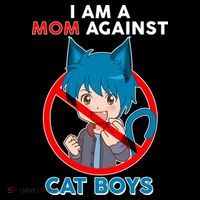 I'm A Mom Against Cat Boys Anime Cat Boys Kids T-Shirt
