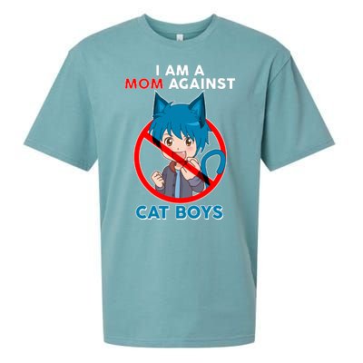 I'm A Mom Against Cat Boys Anime Cat Boys Sueded Cloud Jersey T-Shirt