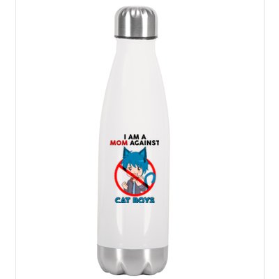 I'm A Mom Against Cat Boys Anime Cat Boys Stainless Steel Insulated Water Bottle