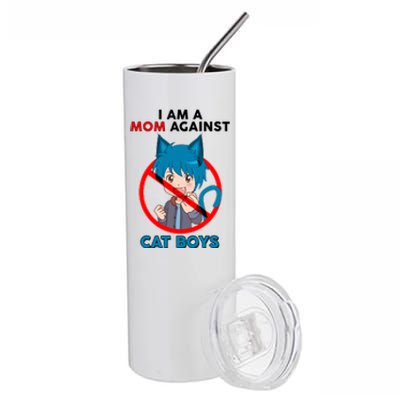 I'm A Mom Against Cat Boys Anime Cat Boys Stainless Steel Tumbler