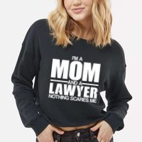 I'm A Mom And Layer Nothing Scares Me Cropped Pullover Crew