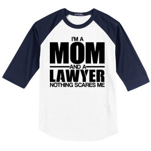 I'm A Mom And Layer Nothing Scares Me Baseball Sleeve Shirt