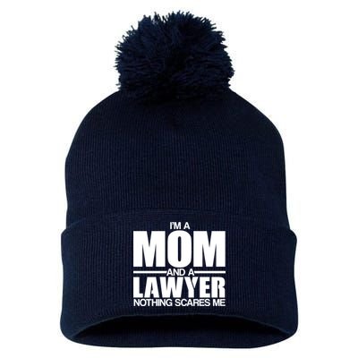 I'm A Mom And Layer Nothing Scares Me Pom Pom 12in Knit Beanie