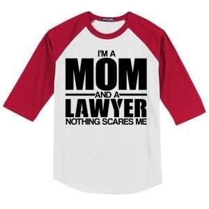 I'm A Mom And Layer Nothing Scares Me Kids Colorblock Raglan Jersey